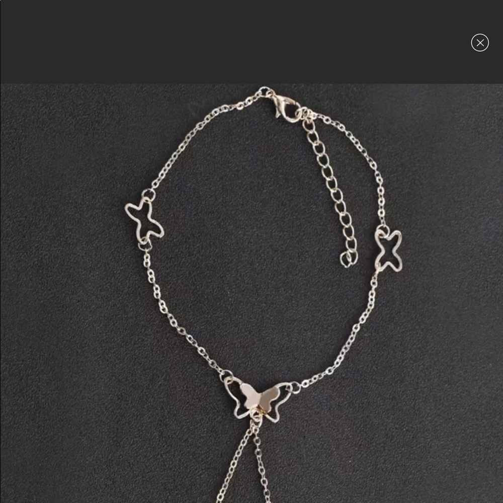 Butterfly ankle bracelet - Picture 2 of 6